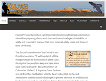 Tablet Screenshot of falconpersonalsecurity.com